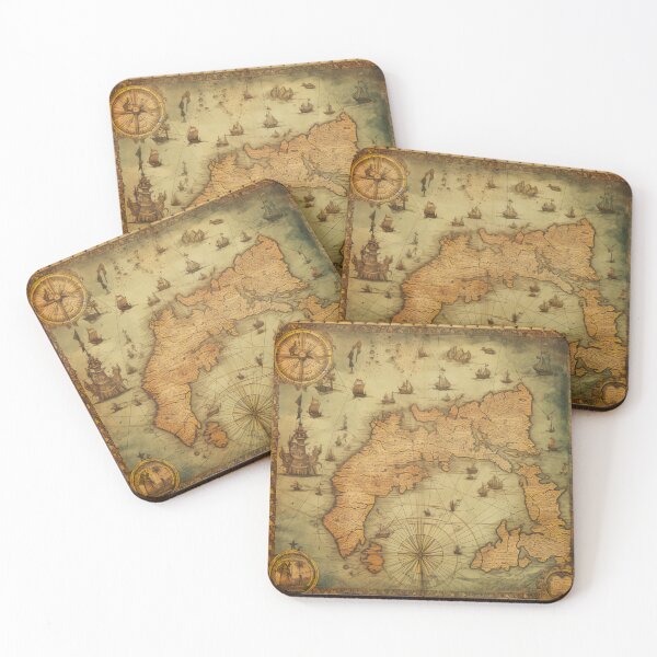 Item preview, Mapas antiguos antiguos designed and sold by BrandonArtWorld.