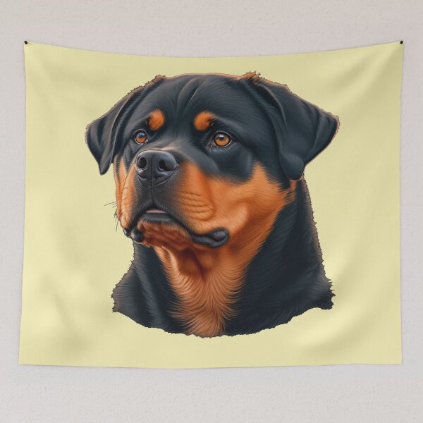 Aperçu de l'œuvre Regard du gardien : Art numérique super détaillé de Rottweiler créée et vendue par Sequence1.