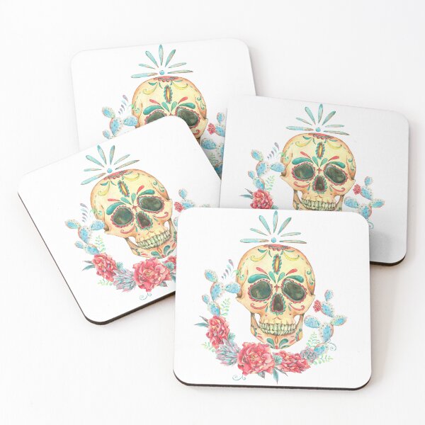 Item preview, La CATRINA Mexican folk, Day of the dead Mexico, Colorful Skulls and flowers designed and sold by AustriaDesigns.