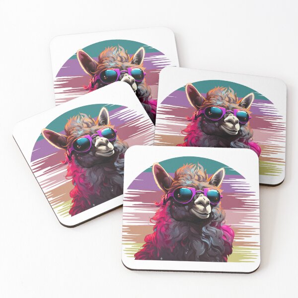 Item preview, Futuristic Llama with Sunglasses designed and sold by Melody Splash.