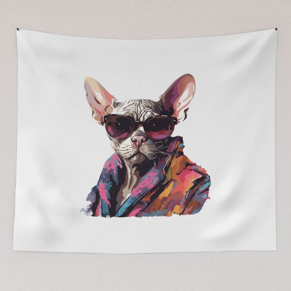 Item preview, Ambiente de gato urbano Sphynx | Amante de los gatos designed and sold by DarcoDesigns.