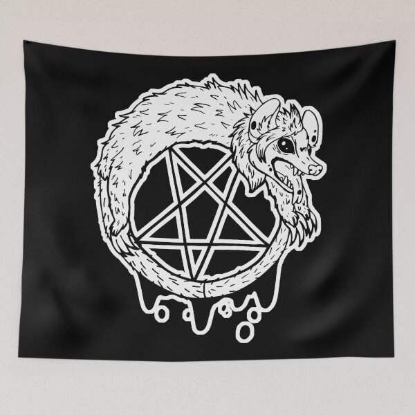Item preview, Pentagram Satanic Furry Gothic Possum designed and sold by SodaliteCat.