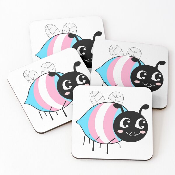 Item preview, Bee Proud Transgender Pride Flag designed and sold by HarveyHandcraftsandDesigns.