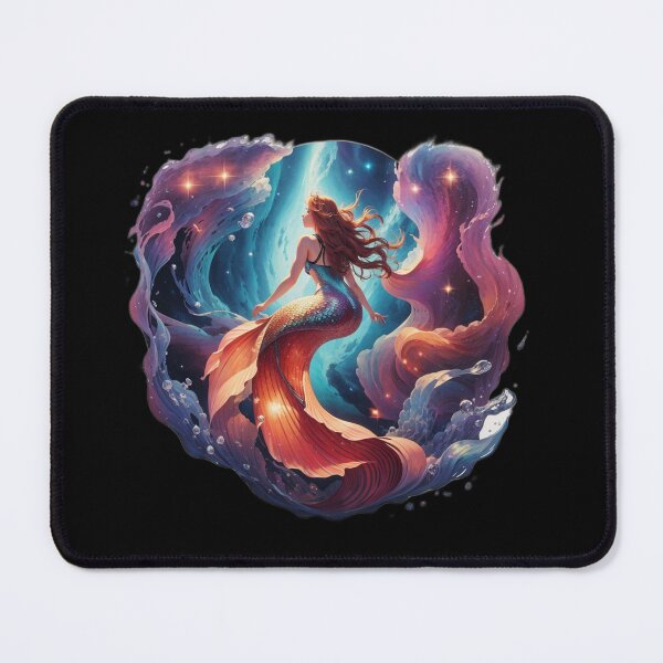 Item preview, Mermaid Riding Galaxy Waves designed and sold by SirenasWorld.