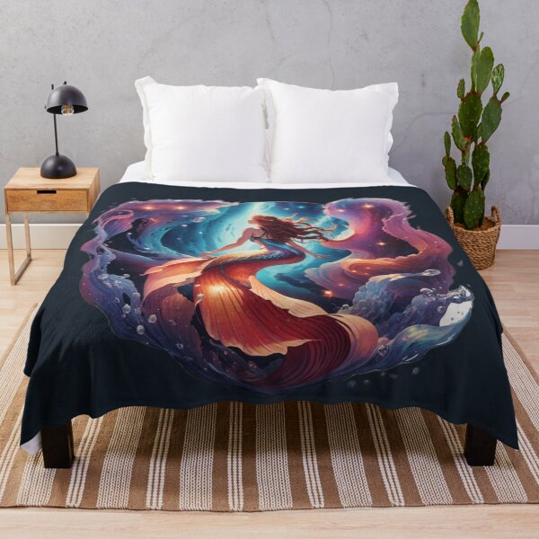 Item preview, Mermaid Riding Galaxy Waves designed and sold by SirenasWorld.