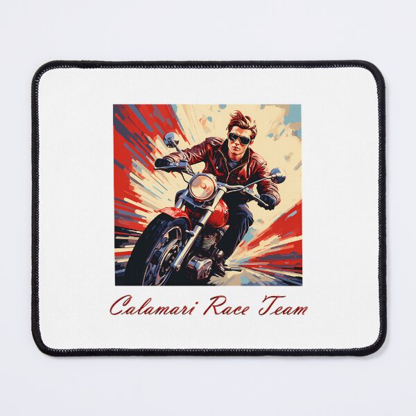 Item preview, Calamari Race Team Speed and Adrenaline on Two Wheels designed and sold by CareyArtClot.