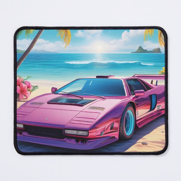 Item preview, purple racing car, 80s, motorsport designed and sold by Mauswohn.
