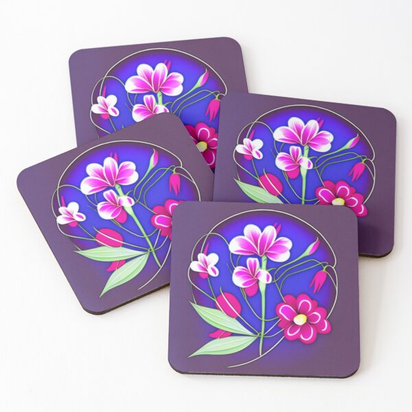 Artikelvorschau, rote und rosa Wildblumen entworfen und verkauft von aipaint.