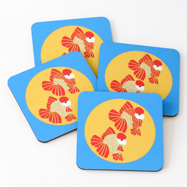 Item preview, Red and White Oranda Goldfish Pair 80723 designed and sold by Nosnah.