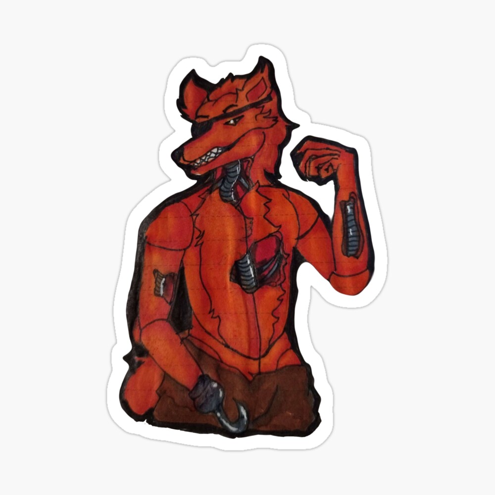 FNAF Foxy Sticker Sticker for Sale by NebulaDunes