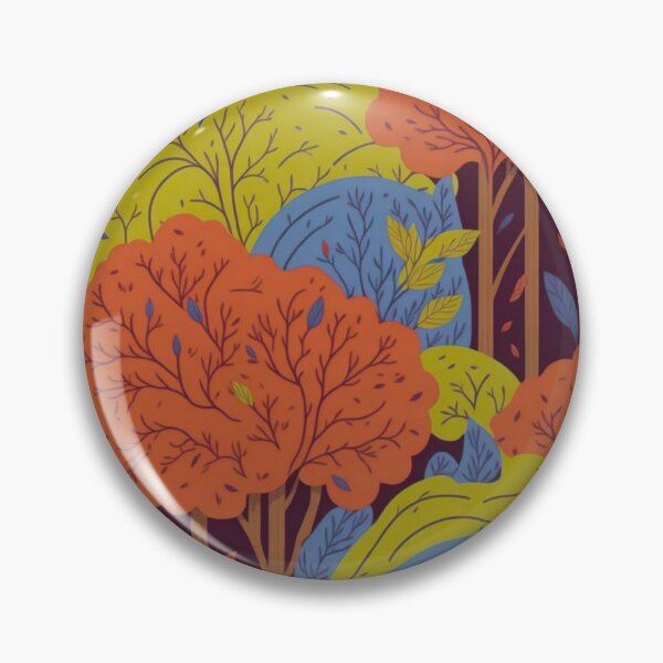 Item preview, Orange Rainbow Forest Trees Pattern designed and sold by druidwolfart.