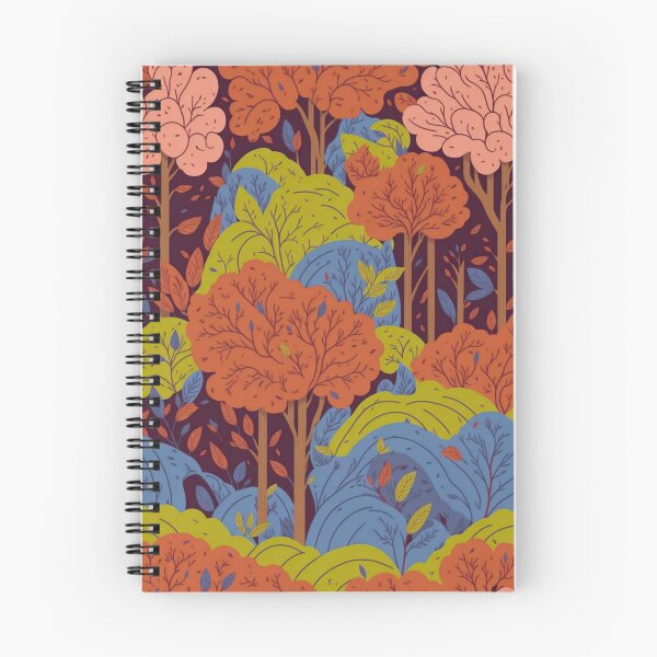 Item preview, Orange Rainbow Forest Trees Pattern designed and sold by druidwolfart.