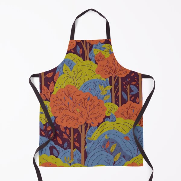 Item preview, Orange Rainbow Forest Trees Pattern designed and sold by druidwolfart.