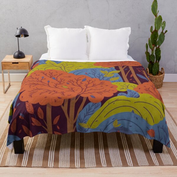 Item preview, Orange Rainbow Forest Trees Pattern designed and sold by druidwolfart.