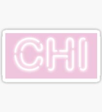 PINK NEON SIGN- Greek Letter chi Sticker