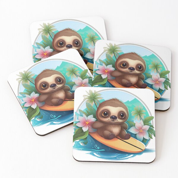 Item preview, Surfing Sloth designed and sold by Kona Cat Creationz.