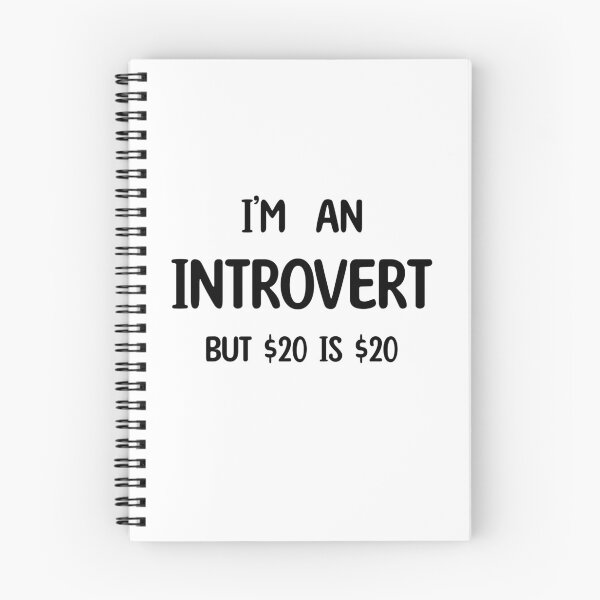 Item preview, I'm an introvert (but $20 is $20) black text designed and sold by castnoshadow.