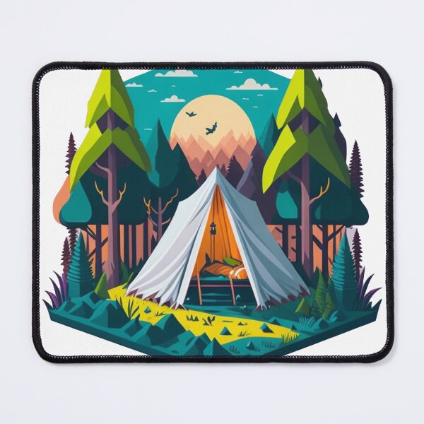 Item preview, Serene Forest Camping: Illustrated Tent Adventure designed and sold by LivingItFunky.