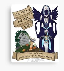 Gamers Never Die Canvas Print