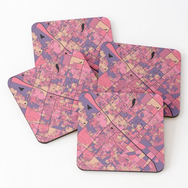 Item preview, Brampton Map Pattern in Purple & Pink designed and sold by PatternMaps.