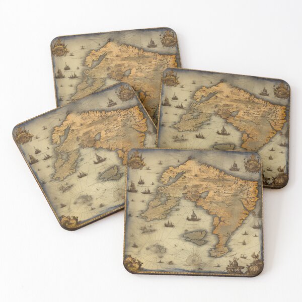 Item preview, Mapas antiguos antiguos designed and sold by BrandonArtWorld.