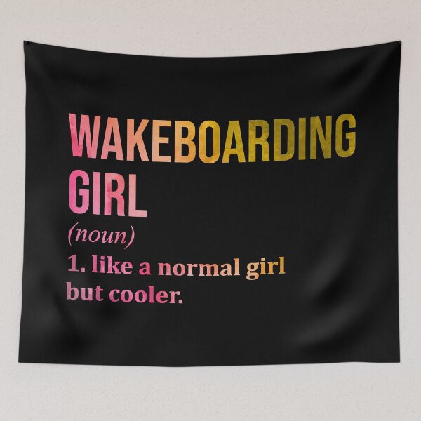 Item preview, Wakeboarding Girl Definition in Watercolor designed and sold by XCIV.