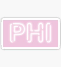 PINK NEON SIGN - Griechischer Buchstabe PHI Sticker