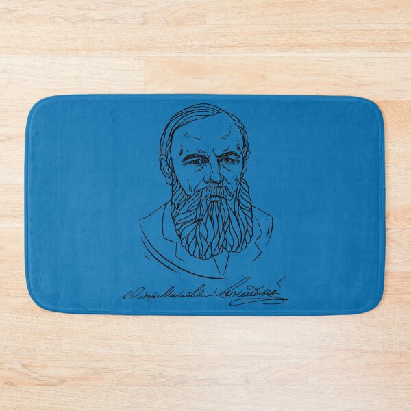 Item preview, Dostoevsky Black Ink Portrait with Autograph designed and sold by hilary-fender.