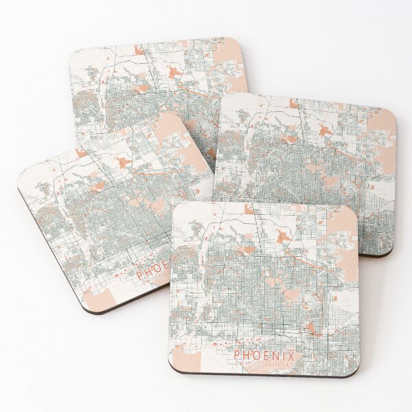 Item preview, Phoenix City Map of Arizona, USA - Bohemian designed and sold by deMAP.