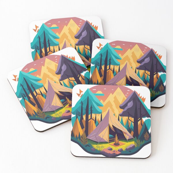 Item preview, Mystic Forest Camping Adventure - Illustrated Tent Design designed and sold by LivingItFunky.