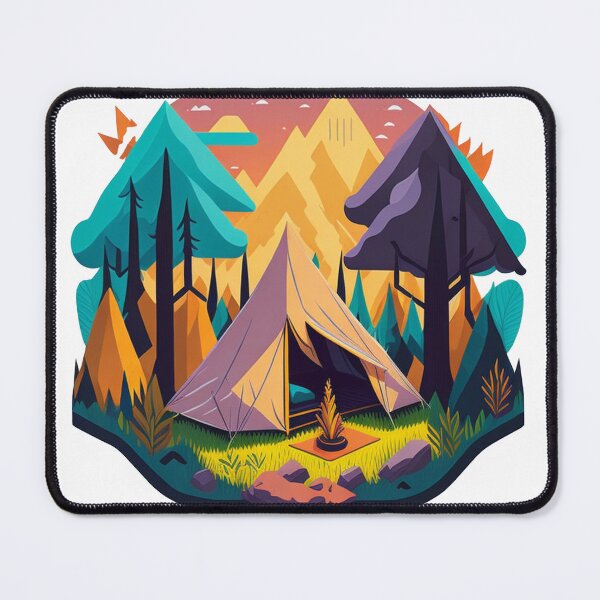 Item preview, Mystic Forest Camping Adventure - Illustrated Tent Design designed and sold by LivingItFunky.