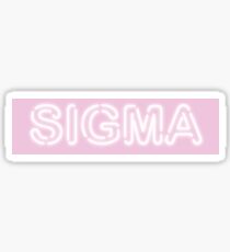 PINK NEON SIGN- Greek Letter SIGMA Sticker
