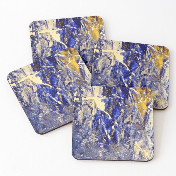 Item preview, Blue and gold abstract designed and sold by LazyLifestyle.