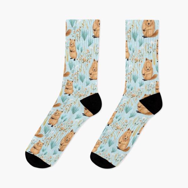 Item preview, Wombats in Blue Background , Animal, Pet, Wildlife, Seamless,Pattern, Cute, australia designed and sold by puppynpaw.