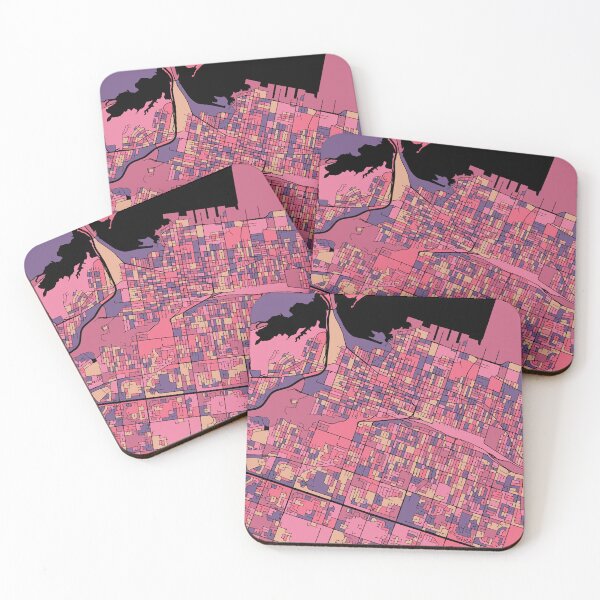 Item preview, Hamilton Map Pattern in Purple & Pink designed and sold by PatternMaps.