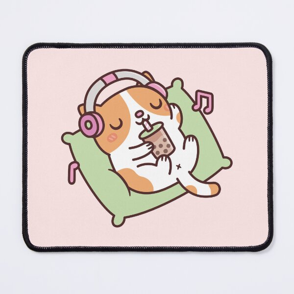 Item preview, Cute Cat Chilling With Music And Bubble Tea designed and sold by rustydoodle.