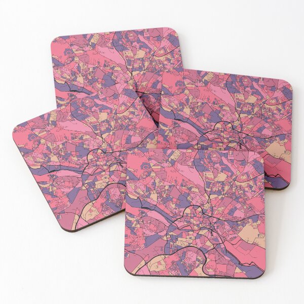 Item preview, Leeds Map Pattern in Purple & Pink designed and sold by PatternMaps.