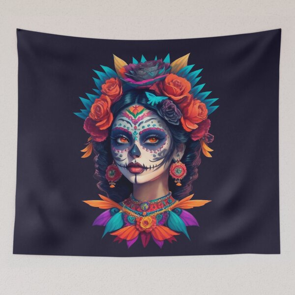 Aperçu de l'œuvre belle catrina mexicaine créée et vendue par apicon.