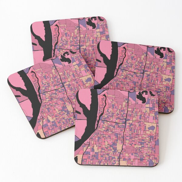 Item preview, Memphis Map Pattern in Purple & Pink designed and sold by PatternMaps.