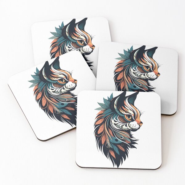 Item preview, Boho Feather Cat designed and sold by ShepherdsPieMan.