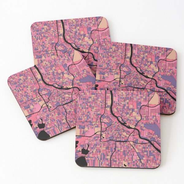 Item preview, Minneapolis Map Pattern in Purple & Pink designed and sold by PatternMaps.