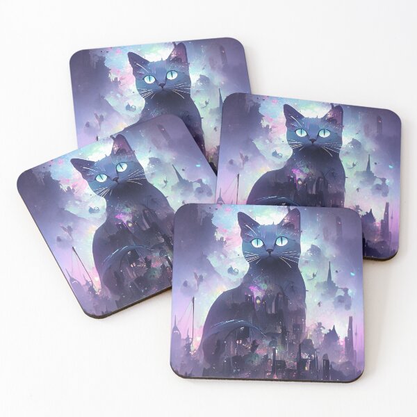 Item preview, Surreal Psychedelic Cat designed and sold by TheThreePixels.