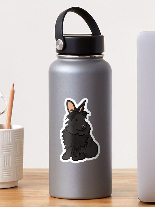 Black exclusive lionhead rabbit Sticker for