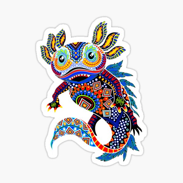 Vista previa del artículo con la obra «Ajolote (Ajolote) Huichol», diseñado y vendido por tinnpuhne67.