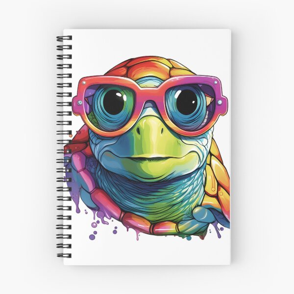 Item preview, 90s Style Rainbow Turtle Wearing Glasses designed and sold by ShepherdsPieMan.