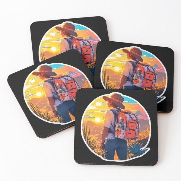 Item preview, Traveler Girl Looking At Sunset - Desert Trip designed and sold by Ridiculam Toga.
