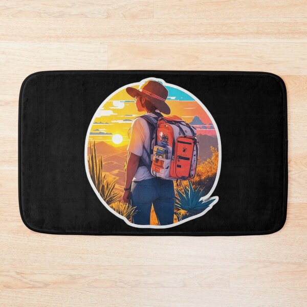 Item preview, Traveler Girl Looking At Sunset - Desert Trip designed and sold by Ridiculam Toga.