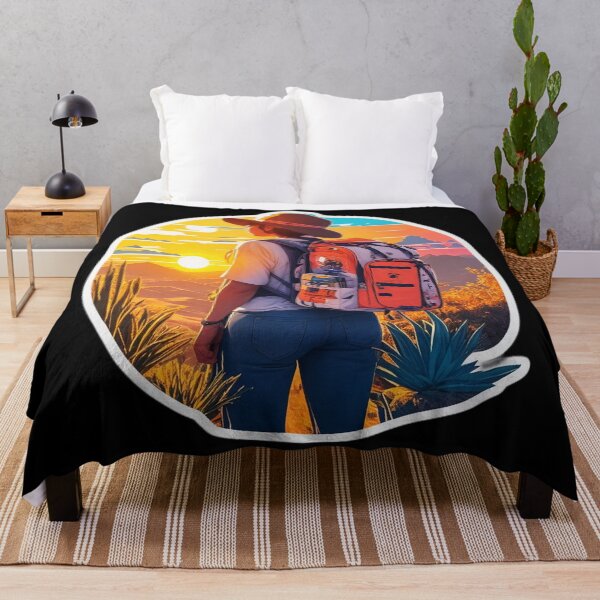 Item preview, Traveler Girl Looking At Sunset - Desert Trip designed and sold by Ridiculam Toga.