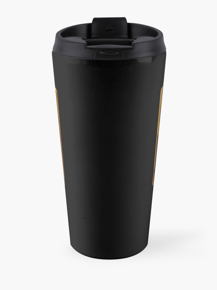 Alternate view of BEWARE CURMUDGEON - Rusty Danger Warning Sign Travel Mug