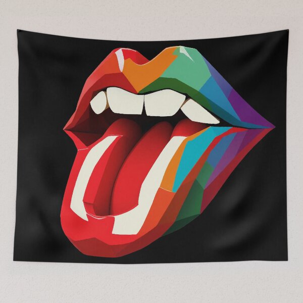 Item preview, Red Lips Tongue Out designed and sold by Ujourney.
